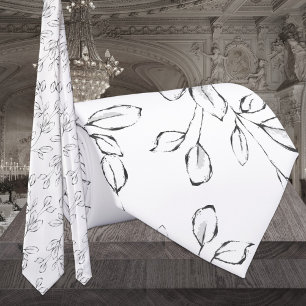 White Eucalyptus Greenery Wedding Tie