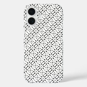 White Eyelet On Black iPhone 16 Case