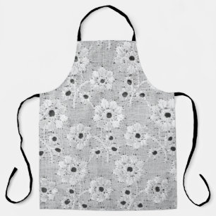 White fabric fine lace texture with elegance seaml apron
