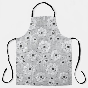 White fabric fine lace texture with elegance seaml apron