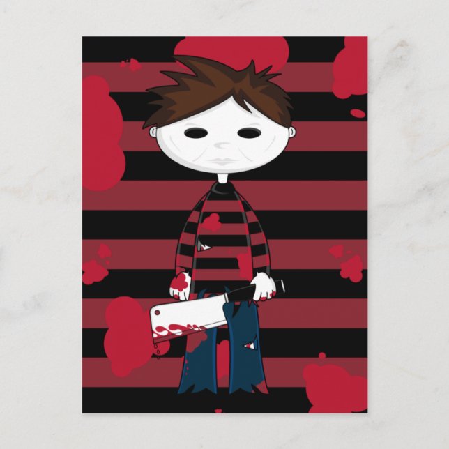 White Face Serial Killer Postcard (Front)