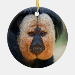 White-faced Saki Ceramic Ornament