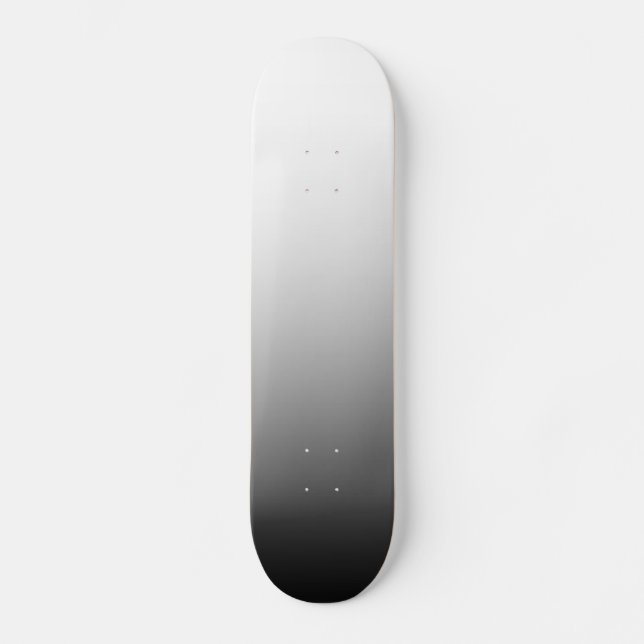White Fade on Black Fade Skateboard (Front)