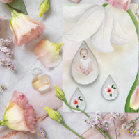 White Fairy droplets 1 st birthday card 