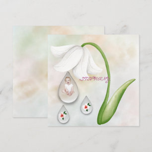 White Fairy droplets flat card
