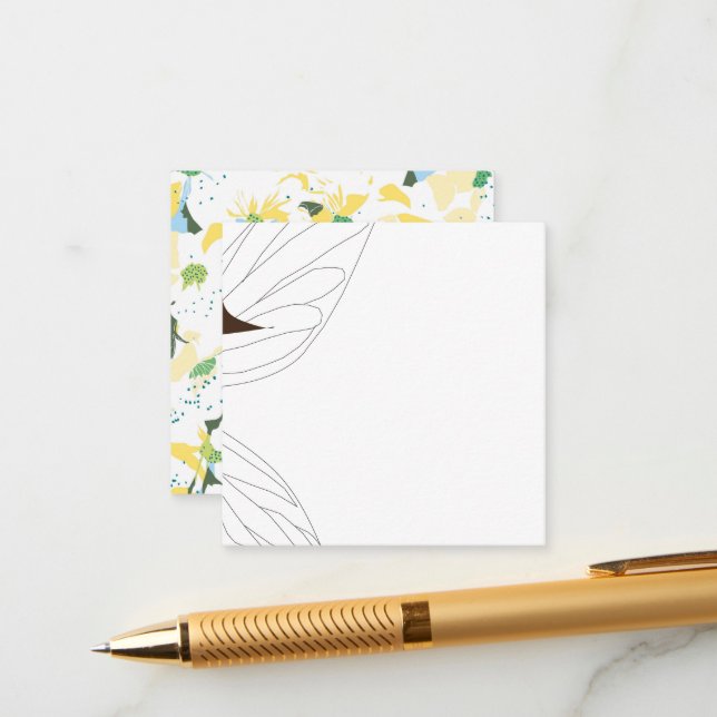 white fairy in fairytale, bridal shower, floral  enclosure card (Front/Back In Situ)