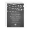 White Fairy Lights Chalkboard Wedding Invitation