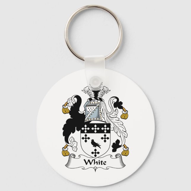 White Family Crest Keychain (Front)