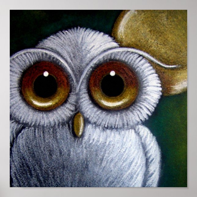 WHITE FANTASY SNOWY OWL Poster (Front)