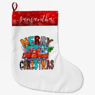 White farm Van Christmas Stocking