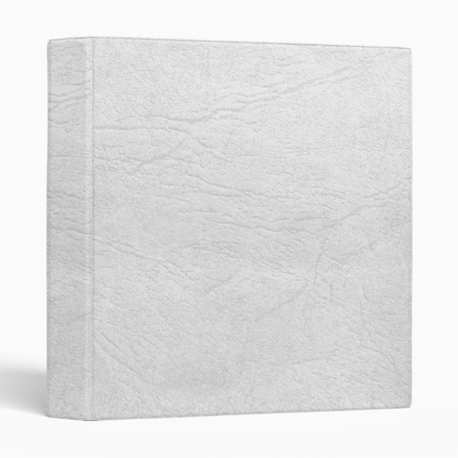 White-Faux Leather Binder/Album Binder (Front/Spine)