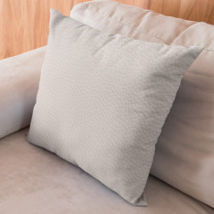 White Faux Leather Pattern Throw Pillow