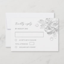 White Faux Paper Cut Roses Wedding