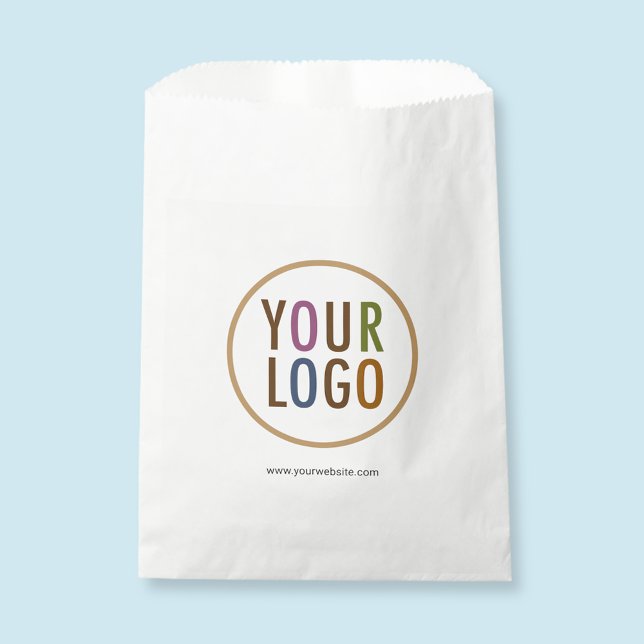 White Favour Bags Custom Company Logo Branded (MISOOK White Favor Bags with Logo)