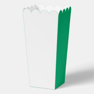 White Favour Box with Emerald Sides – Customizable