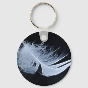White feather - angelic by nature keychain