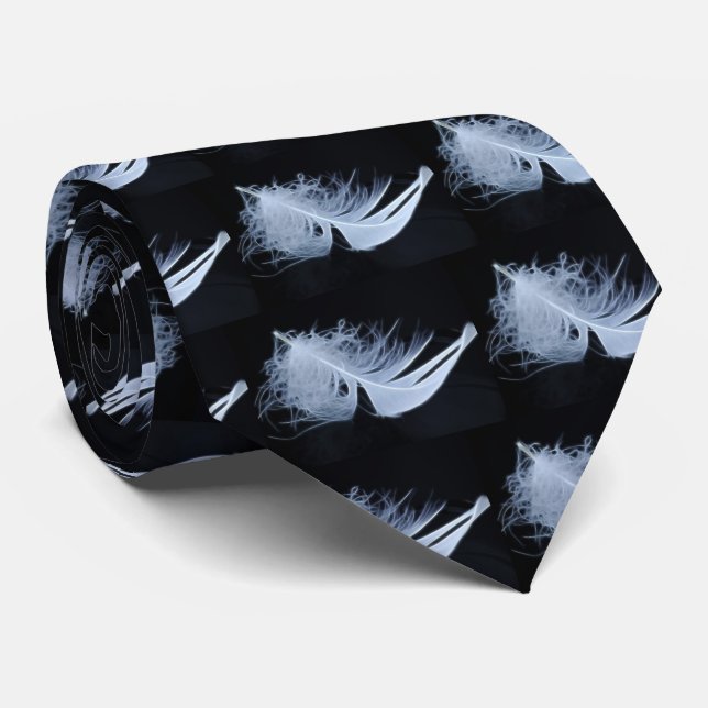White feather - angelic by nature tie (Rolled)