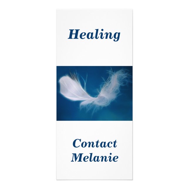 White feather art - symbol of purity and innocence rack card (Front)