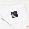 White Feather Black Wedding Favour Labels