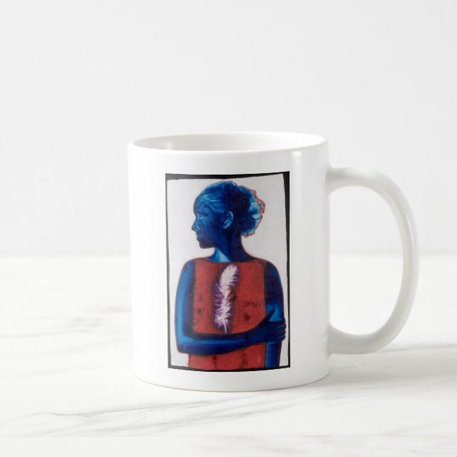 White Feather Coffee Mug (Right)