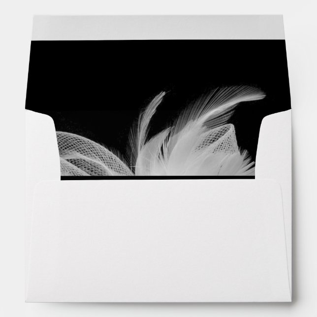 White Feathers 5x7 Invitation Envelope (Back (Bottom))