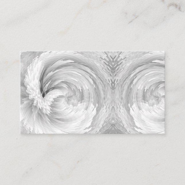 White Feathers Angel Wings Abstract Victorian Business Card (Front)