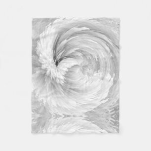 White Feathers Angel Wings Abstract Victorian Fleece Blanket