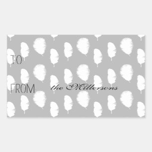 White Feathers Gift Tag