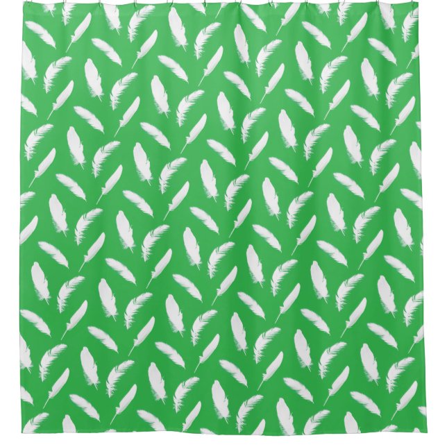 White Feathers on Jade Green (Front)