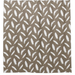 White Feathers on Taupe Tan