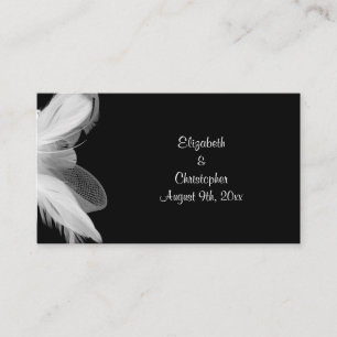 White Feathers Place Card 2