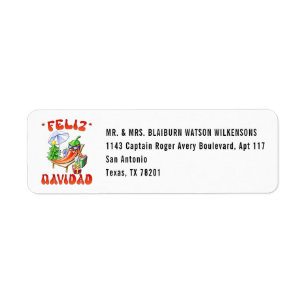 White Feliz Navidad Chili Edit Your Address