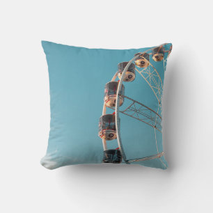 White ferries wheel in the morning throw pillow