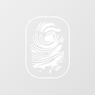 White Fingerprint Window Cling