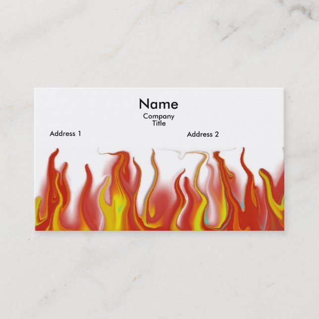 White Fire business card (Front)