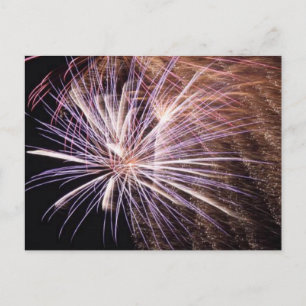 White Fireworks Postcard