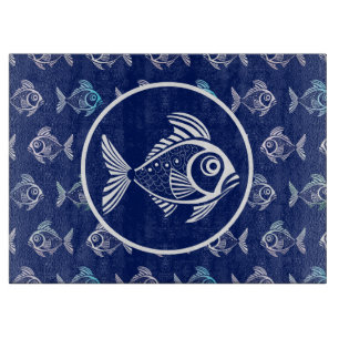 White Fish In The Deep Blue Sea Cutting Board