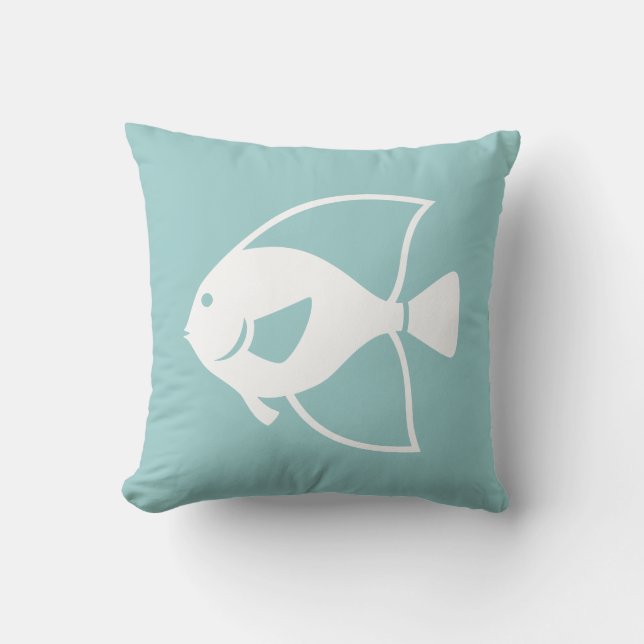 white fish  on  blue pillow (Front)