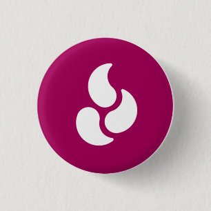 White Flame - Round Button