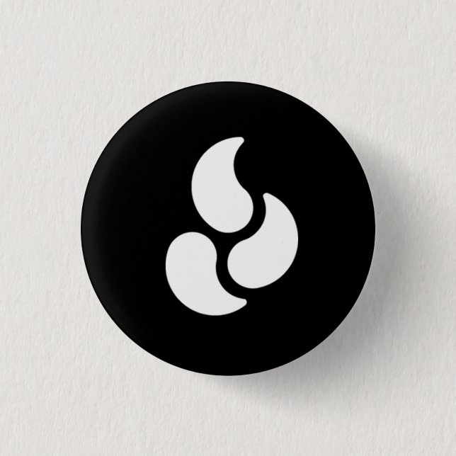 White Flame - Round Button (Front)