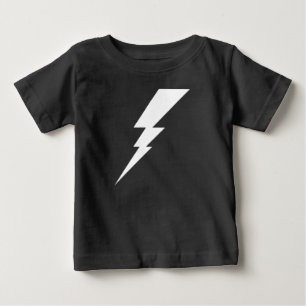 White Flash Lightning Bolt Baby T-Shirt