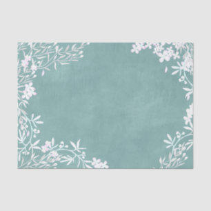 White Floral Any Colour Watercolor Wedding Tissue Paper