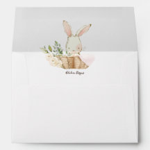 White Floral Baby Boy Birth Announcement
