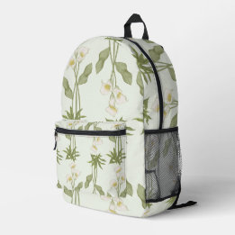 White Floral Backpack 