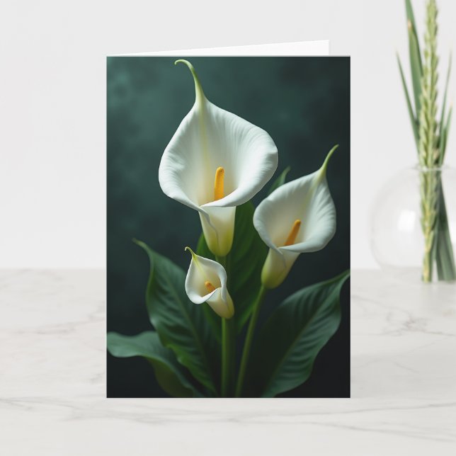 White Floral Birthday Card (Front)