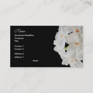 White Floral Business Card
