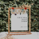 White Floral Cards and Gifts Custom Sign<br><div class="desc">We designed this White Floral Cards and Gifts Custom Sign to complete your rustic dark tropical wedding. With its bohemian watercolor greenery to its modern boho winter flowers, including protea, dahlia, and dried lotus, the design is sure to set off your moody, minimalist green and white theme. Change the text...</div>