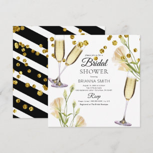 White Floral Cute Bridal Shower Invitation