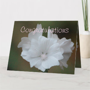 White Floral Designer Card