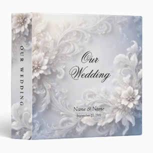 White Floral Flourish Album Binder